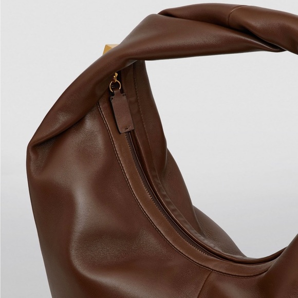 VALENTINO GARAVANI Small Roman Stud Leather Hobo Bag - Picture 4 of 5